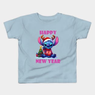 Happy New Year Stitch Kids T-Shirt